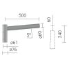 Оголовник алюминиевый WR-4/1/0,5/5 ZP анодированный inox ROSA Оголовник алюминиевый WR-4/1/0,5/5 ZP анодированный inox ROSA