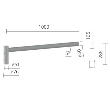 Оголовник алюминиевый WR-4/1/1,0/5 ZP анодированный inox ROSA Оголовник алюминиевый WR-4/1/1,0/5 ZP анодированный inox ROSA